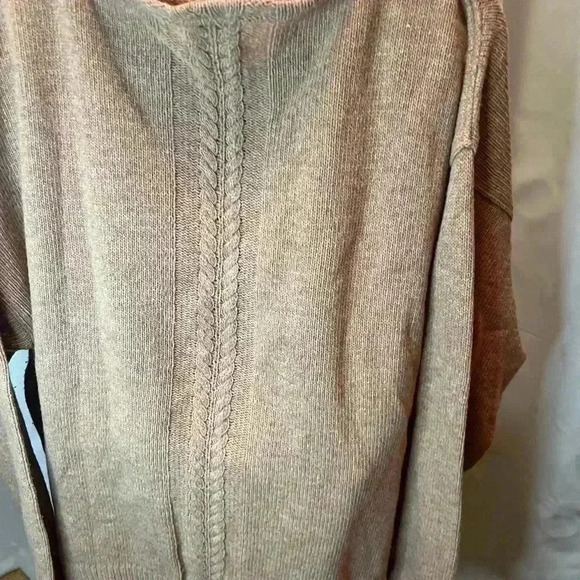 Vintage Neiman Marcus CrewNeck Cable Knit Sweater tan Men XL - Picture 3 of 5